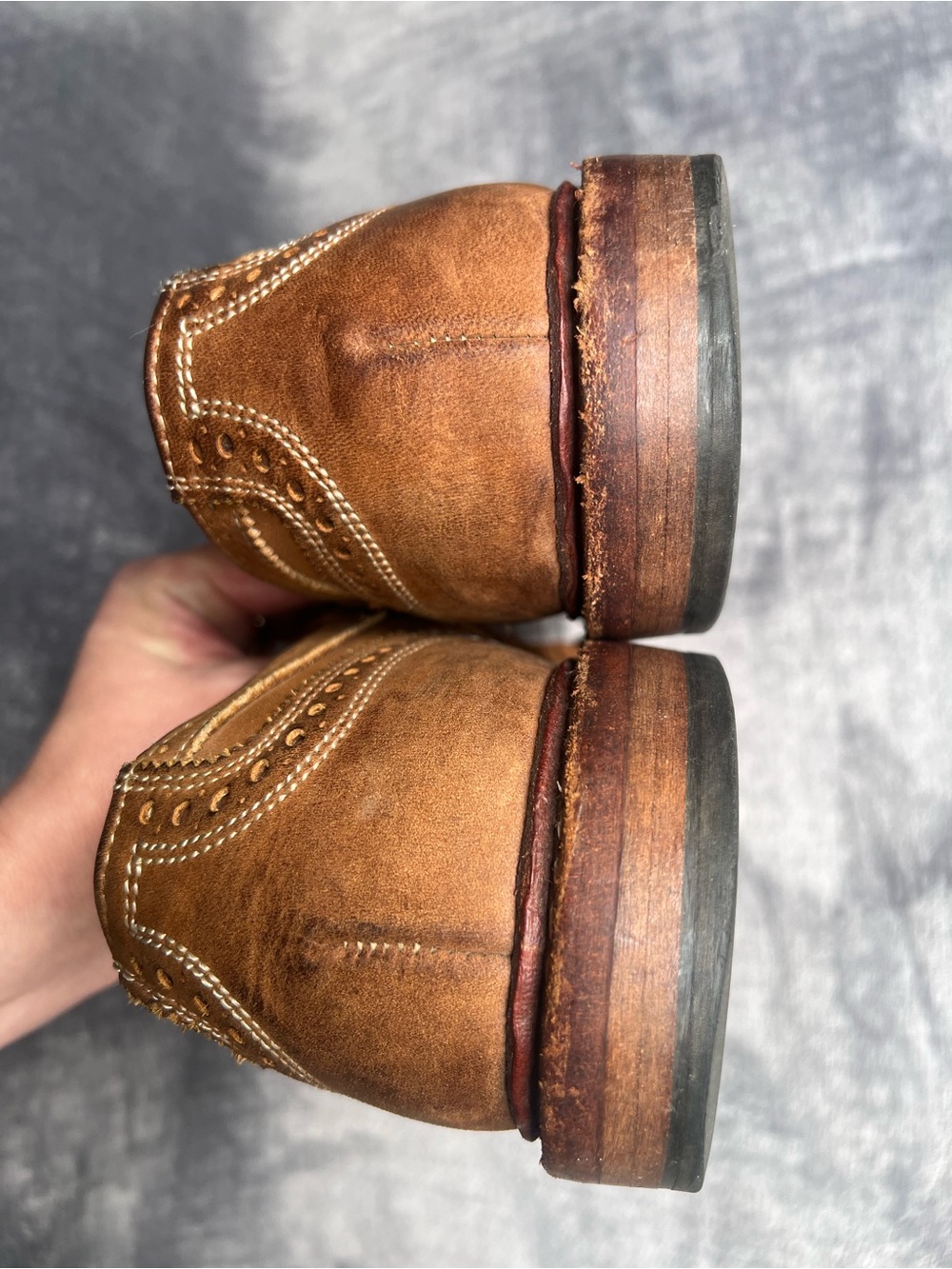 Allen Edmonds Neumok Oxford Men's Size 13 D Wingtip Brogue Brown Leather Shoes - Picture 15 of 16